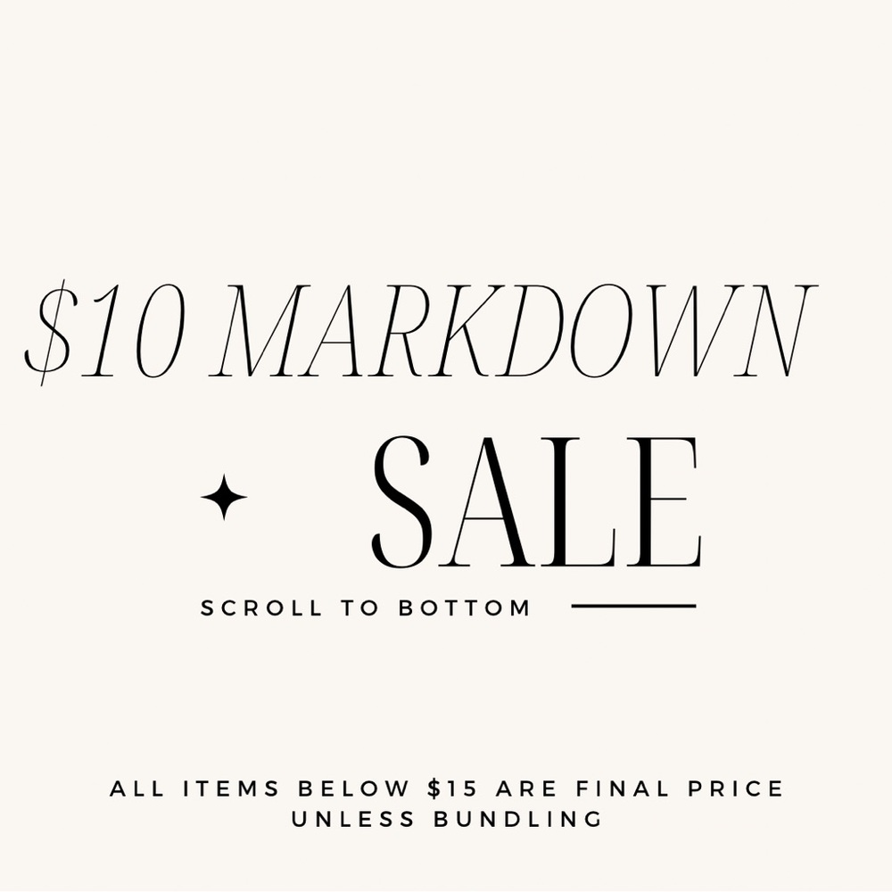 Closet Closeout Sale - most items marked $15 or less